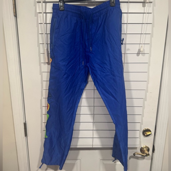 Hollywood hunna Blue heatwave skeleton Track Pants - Picture 2 of 11